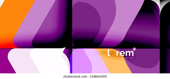 Abstract background - multicolored geometric shapes modern design. Trendy abstract layout template for business or technology presentation or web brochure cover, wallpaper. Vector illustration