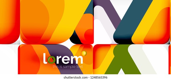 Abstract background - multicolored geometric shapes modern design. Trendy abstract layout template for business or technology presentation or web brochure cover, wallpaper. Vector illustration