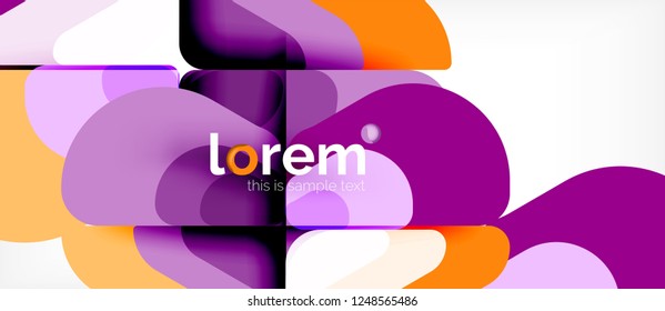 Abstract background - multicolored geometric shapes modern design. Trendy abstract layout template for business or technology presentation or web brochure cover, wallpaper. Vector illustration