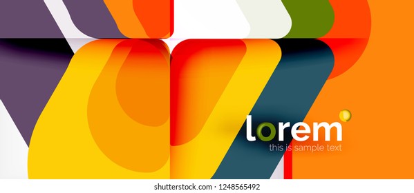 Abstract background - multicolored geometric shapes modern design. Trendy abstract layout template for business or technology presentation or web brochure cover, wallpaper. Vector illustration