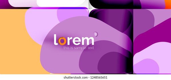 Abstract background - multicolored geometric shapes modern design. Trendy abstract layout template for business or technology presentation or web brochure cover, wallpaper. Vector illustration