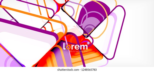 Abstract background - multicolored geometric shapes modern design. Trendy abstract layout template for business or technology presentation or web brochure cover, wallpaper. Vector illustration