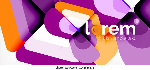 Abstract background - multicolored geometric shapes modern design. Trendy abstract layout template for business or technology presentation or web brochure cover, wallpaper. Vector illustration