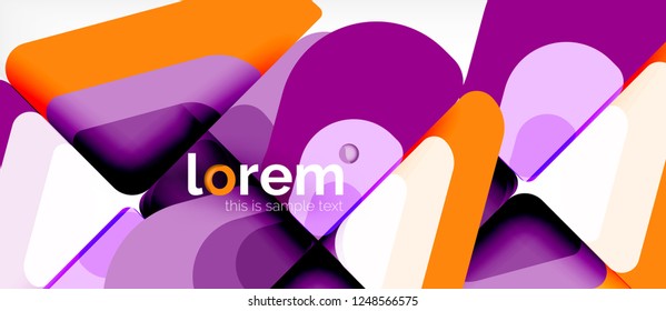 Abstract background - multicolored geometric shapes modern design. Trendy abstract layout template for business or technology presentation or web brochure cover, wallpaper. Vector illustration