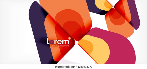 Abstract background - multicolored geometric shapes modern design. Trendy abstract layout template for business or technology presentation or web brochure cover, wallpaper. Vector illustration