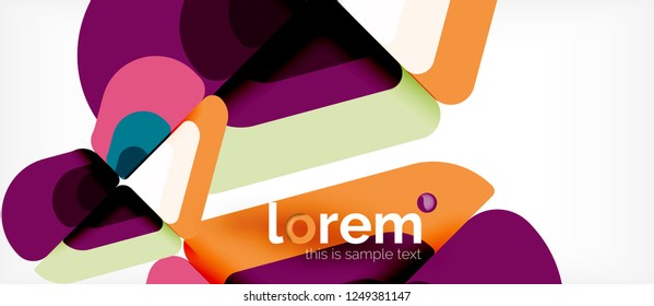 Abstract background - multicolored geometric shapes modern design. Trendy abstract layout template for business or technology presentation or web brochure cover, wallpaper. Vector illustration