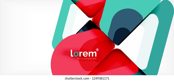 Fundo abstrato - formas geométricas multicoloridas design moderno. Modelo de layout abstrato moderno para apresentação de negócios ou tecnologia ou capa de brochura da web, papel de parede. Ilustração vetorial