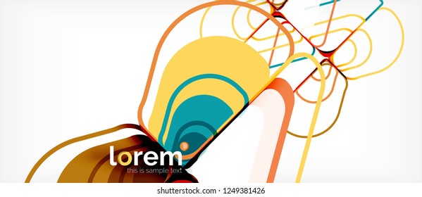 Abstract background - multicolored geometric shapes modern design. Trendy abstract layout template for business or technology presentation or web brochure cover, wallpaper. Vector illustration