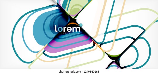 Abstract background - multicolored geometric shapes modern design. Trendy abstract layout template for business or technology presentation or web brochure cover, wallpaper. Vector illustration