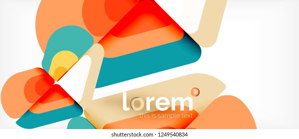 Abstract background - multicolored geometric shapes modern design. Trendy abstract layout template for business or technology presentation or web brochure cover, wallpaper. Vector illustration