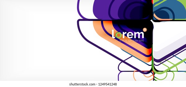 Abstract background - multicolored geometric shapes modern design. Trendy abstract layout template for business or technology presentation or web brochure cover, wallpaper. Vector illustration