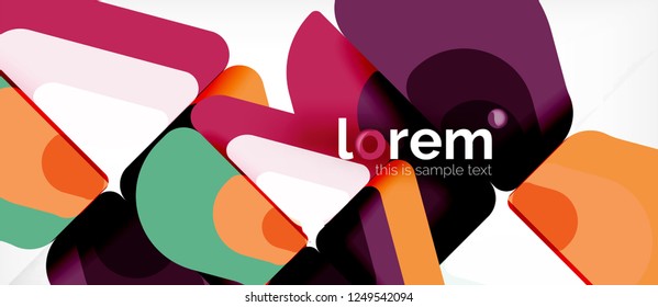 Abstract background - multicolored geometric shapes modern design. Trendy abstract layout template for business or technology presentation or web brochure cover, wallpaper. Vector illustration