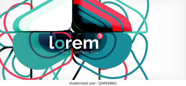 Abstract background - multicolored geometric shapes modern design. Trendy abstract layout template for business or technology presentation or web brochure cover, wallpaper. Vector illustration