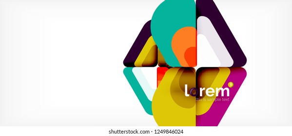 Abstract background - multicolored geometric shapes modern design. Trendy abstract layout template for business or technology presentation or web brochure cover, wallpaper. Vector illustration