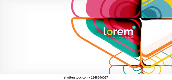Abstract background - multicolored geometric shapes modern design. Trendy abstract layout template for business or technology presentation or web brochure cover, wallpaper. Vector illustration