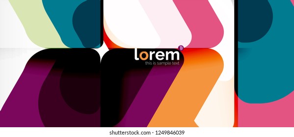 Abstract background - multicolored geometric shapes modern design. Trendy abstract layout template for business or technology presentation or web brochure cover, wallpaper. Vector illustration