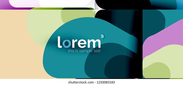 Abstract background - multicolored geometric shapes modern design. Trendy abstract layout template for business or technology presentation or web brochure cover, wallpaper. Vector illustration