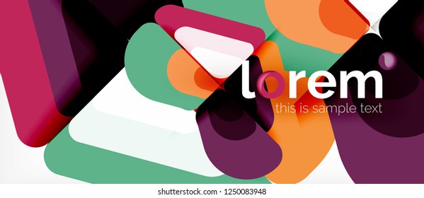 Abstract background - multicolored geometric shapes modern design. Trendy abstract layout template for business or technology presentation or web brochure cover, wallpaper. Vector illustration