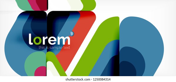 Abstract background - multicolored geometric shapes modern design. Trendy abstract layout template for business or technology presentation or web brochure cover, wallpaper. Vector illustration