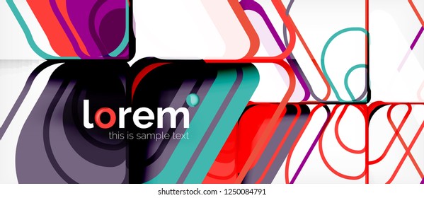 Abstract background - multicolored geometric shapes modern design. Trendy abstract layout template for business or technology presentation or web brochure cover, wallpaper. Vector illustration