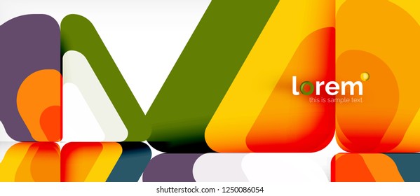 Abstract background - multicolored geometric shapes modern design. Trendy abstract layout template for business or technology presentation or web brochure cover, wallpaper. Vector illustration