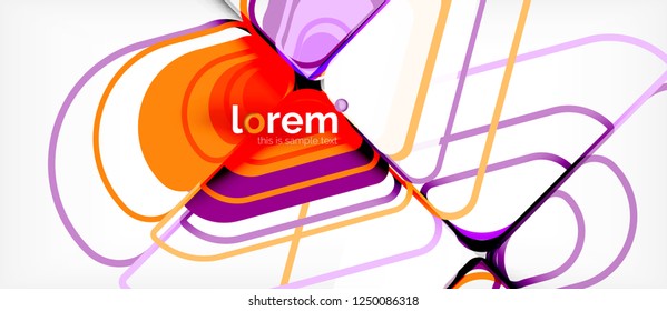 Abstract background - multicolored geometric shapes modern design. Trendy abstract layout template for business or technology presentation or web brochure cover, wallpaper. Vector illustration