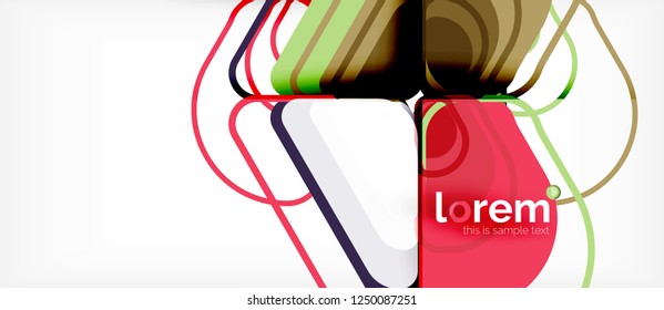 Abstract background - multicolored geometric shapes modern design. Trendy abstract layout template for business or technology presentation or web brochure cover, wallpaper. Vector illustration
