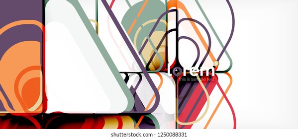 Abstract background - multicolored geometric shapes modern design. Trendy abstract layout template for business or technology presentation or web brochure cover, wallpaper. Vector illustration