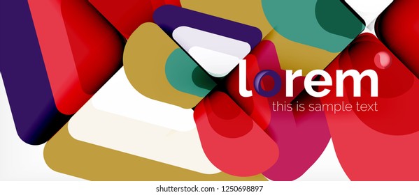 Abstract background - multicolored geometric shapes modern design. Trendy abstract layout template for business or technology presentation or web brochure cover, wallpaper. Vector illustration