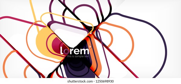 Fundo abstrato - formas geométricas multicoloridas design moderno. Modelo de layout abstrato moderno para apresentação de negócios ou tecnologia ou capa de brochura da web, papel de parede. Ilustração vetorial