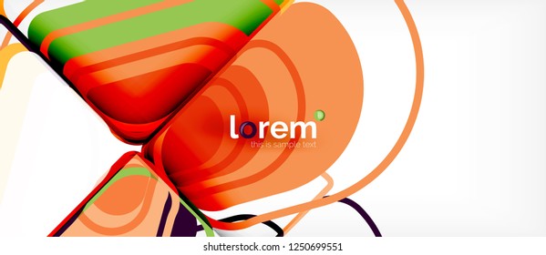 Abstract background - multicolored geometric shapes modern design. Trendy abstract layout template for business or technology presentation or web brochure cover, wallpaper. Vector illustration