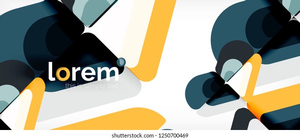 Abstract background - multicolored geometric shapes modern design. Trendy abstract layout template for business or technology presentation or web brochure cover, wallpaper. Vector illustration