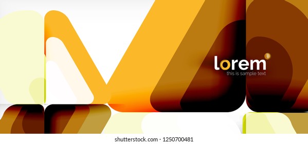 Abstract background - multicolored geometric shapes modern design. Trendy abstract layout template for business or technology presentation or web brochure cover, wallpaper. Vector illustration