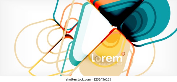 Abstract background - multicolored geometric shapes modern design. Trendy abstract layout template for business or technology presentation or web brochure cover, wallpaper. Vector illustration