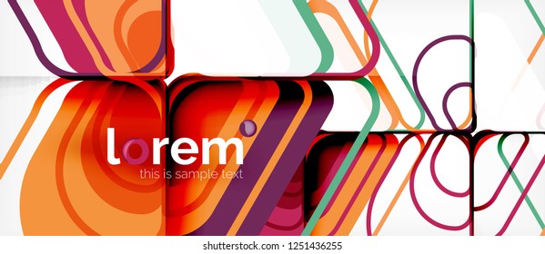 Abstract background - multicolored geometric shapes modern design. Trendy abstract layout template for business or technology presentation or web brochure cover, wallpaper. Vector illustration