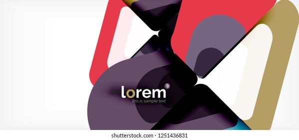 Abstract background - multicolored geometric shapes modern design. Trendy abstract layout template for business or technology presentation or web brochure cover, wallpaper. Vector illustration