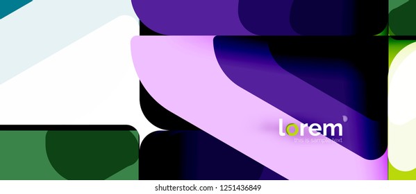 Abstract background - multicolored geometric shapes modern design. Trendy abstract layout template for business or technology presentation or web brochure cover, wallpaper. Vector illustration