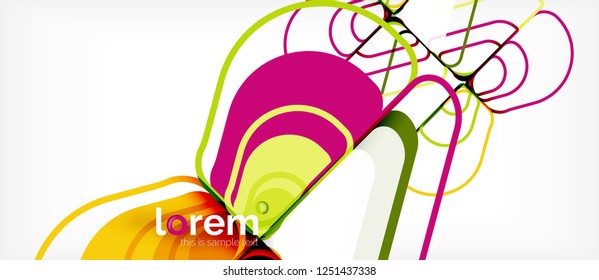 Abstract background - multicolored geometric shapes modern design. Trendy abstract layout template for business or technology presentation or web brochure cover, wallpaper. Vector illustration