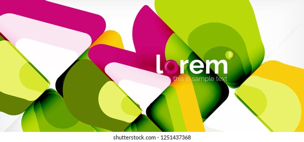 Abstract background - multicolored geometric shapes modern design. Trendy abstract layout template for business or technology presentation or web brochure cover, wallpaper. Vector illustration