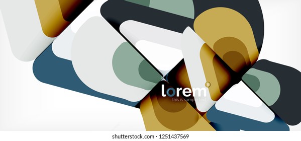 Abstract background - multicolored geometric shapes modern design. Trendy abstract layout template for business or technology presentation or web brochure cover, wallpaper. Vector illustration