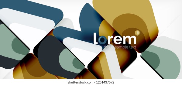 Abstract background - multicolored geometric shapes modern design. Trendy abstract layout template for business or technology presentation or web brochure cover, wallpaper. Vector illustration
