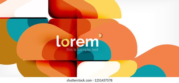 Abstract background - multicolored geometric shapes modern design. Trendy abstract layout template for business or technology presentation or web brochure cover, wallpaper. Vector illustration