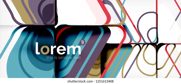 Abstract background - multicolored geometric shapes modern design. Trendy abstract layout template for business or technology presentation or web brochure cover, wallpaper. Vector illustration