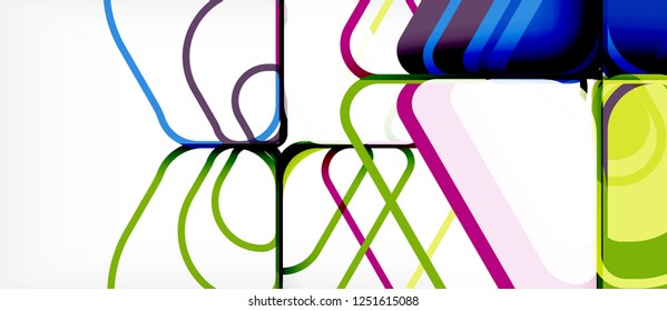 Abstract background - multicolored geometric shapes modern design. Trendy abstract layout template for business or technology presentation or web brochure cover, wallpaper. Vector illustration
