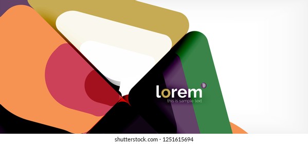 Abstract background - multicolored geometric shapes modern design. Trendy abstract layout template for business or technology presentation or web brochure cover, wallpaper. Vector illustration