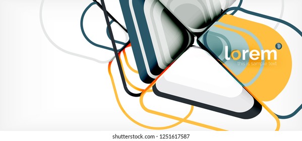 Abstract background - multicolored geometric shapes modern design. Trendy abstract layout template for business or technology presentation or web brochure cover, wallpaper. Vector illustration