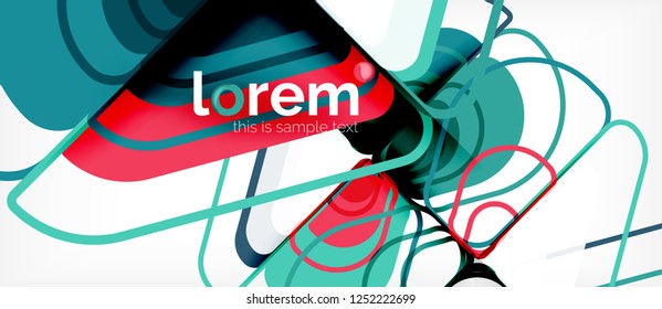 Abstract background - multicolored geometric shapes modern design. Trendy abstract layout template for business or technology presentation or web brochure cover, wallpaper. Vector illustration