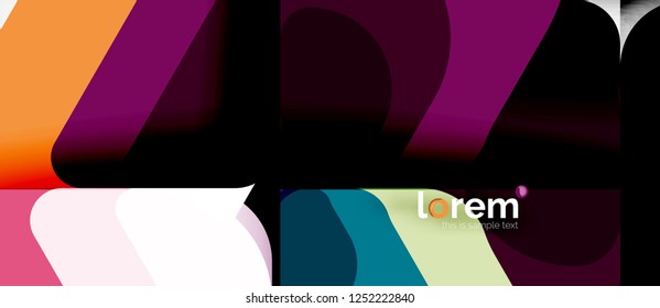 Abstract background - multicolored geometric shapes modern design. Trendy abstract layout template for business or technology presentation or web brochure cover, wallpaper. Vector illustration
