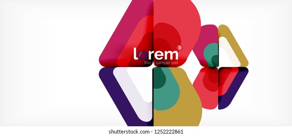 Abstract background - multicolored geometric shapes modern design. Trendy abstract layout template for business or technology presentation or web brochure cover, wallpaper. Vector illustration