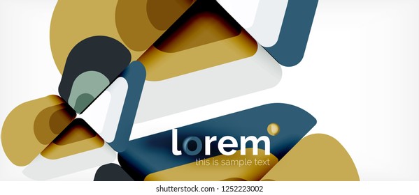 Abstract background - multicolored geometric shapes modern design. Trendy abstract layout template for business or technology presentation or web brochure cover, wallpaper. Vector illustration